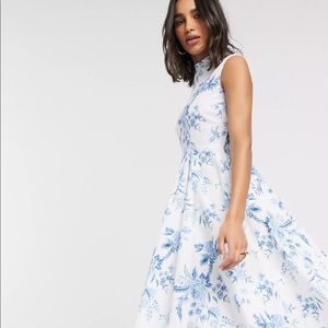 Closet London high neck midi dress in floral print